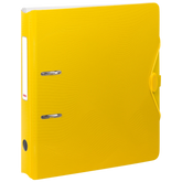 Ordner „WAVE“ | A4, 50 mm, Hebelmechanik mit gummiertem Griff, gelb